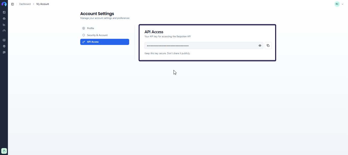 API Key Location
