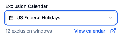 Exclusion calendar selector