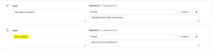 Variables example